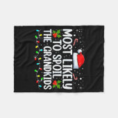 Most Likely To Sil The Grandkids Funny Christmas G Fleecedecke (Vorderseite (Horizontal))