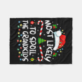Most Likely To Sil The Grandkids Funny Christmas G Fleecedecke (Vorderseite (Horizontal))