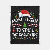 Most Likely To Sil The Grandkids Funny Christmas G Fleecedecke (Vorderseite)