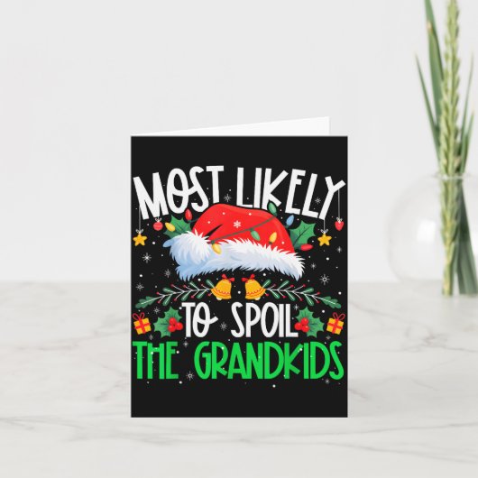 Most Likely To Sil The Grandkids Funny Matching Xm Karte (Vorderseite)
