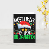 Most Likely To Sil The Grandkids Funny Matching Xm Karte (Gelbe Blume)