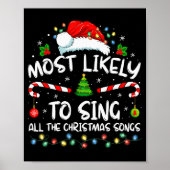 Most Likely To Sing All The Christmas Songs Family Poster (Vorne)