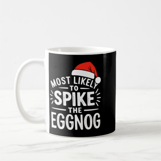 Most Likely To Ske The Eggnog Christmas Matching Kaffeetasse (Links)