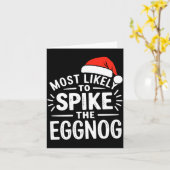 Most Likely To Ske The Eggnog Christmas Matching  Karte (Gelbe Blume)