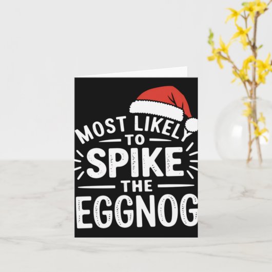 Most Likely To Ske The Eggnog Christmas Matching T Karte (Gelbe Blume)
