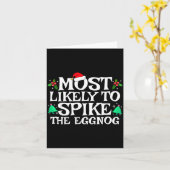Most Likely To Ske The Eggnog Funny Matching Chris Karte (Gelbe Blume)