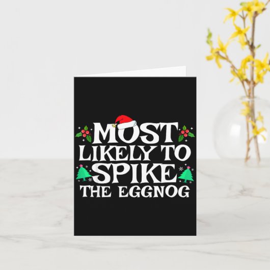 Most Likely To Ske The Eggnog Funny Matching Chris Karte (Gelbe Blume)