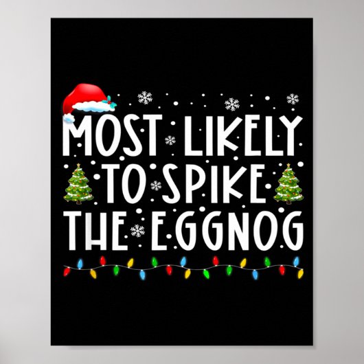 Most Likely To Ske The Eggnog Matching Christmas Poster (Vorne)