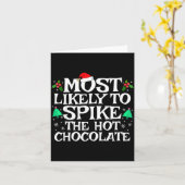 Most Likely To Ske The Hot Chocolate Funny Christm Karte (Gelbe Blume)