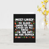 Most Likely To Sleep Under The Tree Cause We All K Karte (Gelbe Blume)