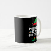 Most Likely To Snoop For Matching Christmas Elf  Kaffeetasse (VorderseiteRechts)
