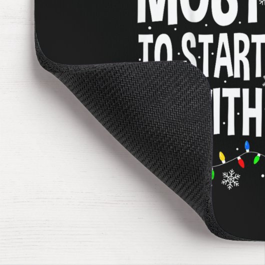 Most Likely To Start Christmas With Coffee Family Mousepad (Ecke)
