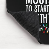 Most Likely To Start Christmas With Coffee Funny F Mousepad (Ecke)