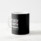 Most Likely To Start The Shenanigans Christmas Mat Kaffeetasse (Vorderseite Links)