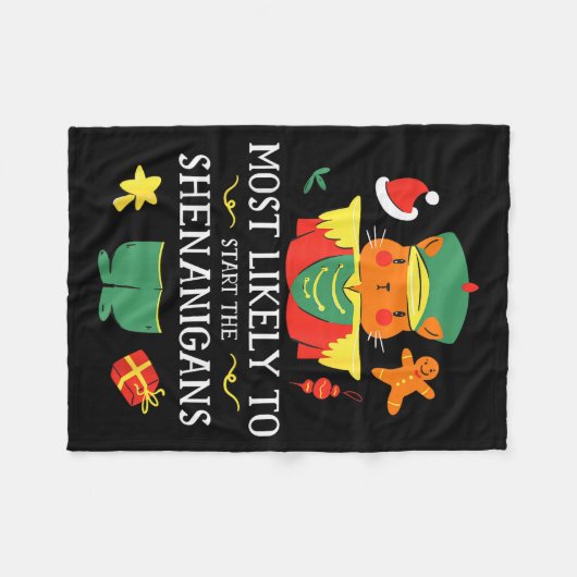 Most Likely To Start The Shenanigans Nutcracker Ch Fleecedecke (Vorderseite (Horizontal))