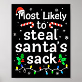 Most Likely To Steal Santa’s Sack Family Xmas Holi Poster (Vorne)