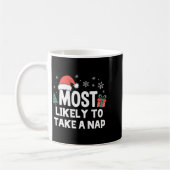 Most Likely To Take A Nap Christmas Funny Xmas Lon Kaffeetasse (Links)