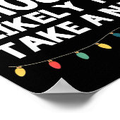 Most Likely To Take A Nap Christmas Funny Xmas  Poster (Ecke)