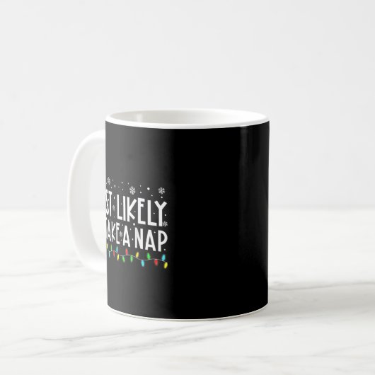 Most Likely To Take A Nap Christmas  Kaffeetasse (Vorderseite Links)