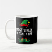 Most Likely To Take A Nap Matching Christmas Elf Kaffeetasse (Links)