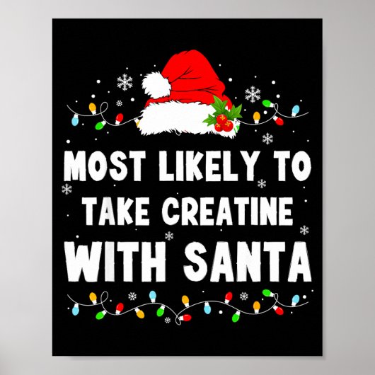 Most Likely To Take Creatine With Santa Poster (Vorne)