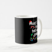Most Likely To Tell Dad Jokes Christmas Family Paj Kaffeetasse (VorderseiteRechts)