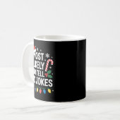 Most Likely To Tell Dad Jokes Funny Christmas  Kaffeetasse (Vorderseite Links)