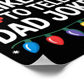 Most Likely To Tell Dad Jokes Funny Christmas  Poster (Ecke)