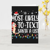 Most Likely To Text Santa A List Family Matching C Karte (Gelbe Blume)