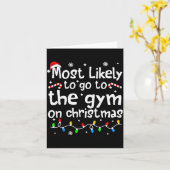 Most Likely To The Gym On Christmas Workout Matchi Karte (Gelbe Blume)
