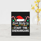 Most Likely To The Shenanigans Funny Xmas Family M Karte (Gelbe Blume)