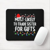 Most Likely To Trade Sister For Matching Christmas Mousepad (Mit Mouse)