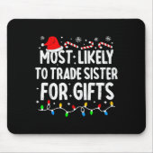 Most Likely To Trade Sister For Matching Christmas Mousepad (Vorne)