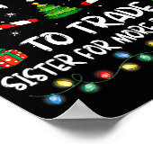 Most Likely To Trade Sister For More Christmas Poster (Ecke)