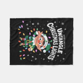 Most Likely To Untangle Christmas Lights Elf Fleecedecke (Vorderseite (Horizontal))