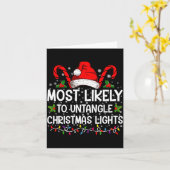 Most Likely To Untangle Christmas Lights Matching Karte (Gelbe Blume)