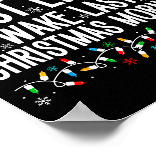 Most Likely To Wake Last On Christmas Morning Fami Poster (Ecke)