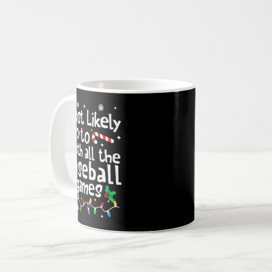 Most Likely To Watch All Baseball Games C-hristmas Kaffeetasse (Vorderseite Links)