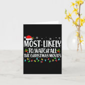 Most Likely To Watch All Christmas Movies Matching Karte (Gelbe Blume)