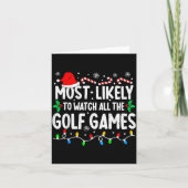 Most Likely To Watch All Golf Games Funny Matching Karte (Vorderseite)