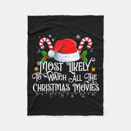 Most Likely To Watch All The Christmas Movie Match Fleecedecke (Vorderseite)