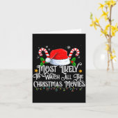 Most Likely To Watch All The Christmas Movie Match Karte (Gelbe Blume)