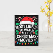 Most Likely To Watch All The Christmas Movies Shir Karte (Gelbe Blume)