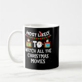Most Likely To Watch All The Christmas Movies Xmas Kaffeetasse (Links)