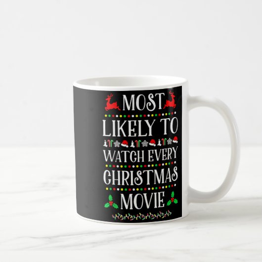 Most Likely To Watch Every Christmas Movie Christm Kaffeetasse (Rechts)