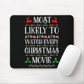 Most Likely To Watch Every Christmas Movie Christm Mousepad (Mit Mouse)