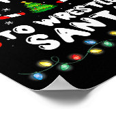 Most Likely To Wrestle Santa Christmas Funny Xmas  Poster (Ecke)