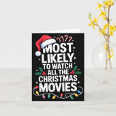 Most Likely Watch All Christmas Movies Lovers Humo Karte (Gelbe Blume)