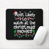 Most Likely Watch All The C-hristmas Movies Matchi Mousepad (Mit Mouse)