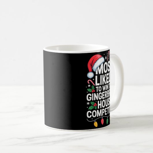 Most Likely Win Gingerbread House Competition Bake Kaffeetasse (VorderseiteRechts)